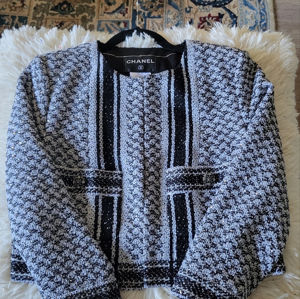 Chanel glitter tweed jacket